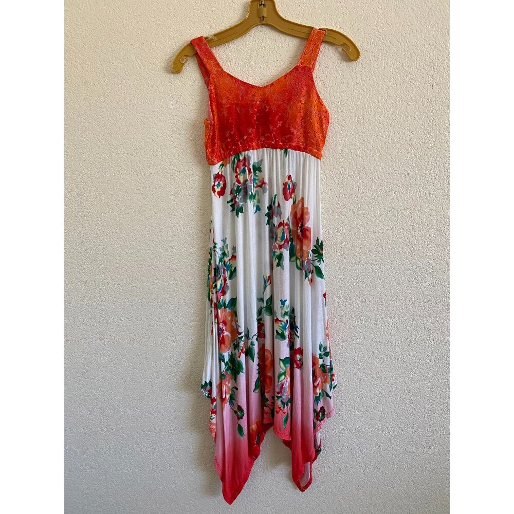 S Tropical Floral Summer Dress